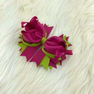 Accessories - Grosgrain head bow set pink, red and green Accessories - Grosgrain head bow set pink, red and green